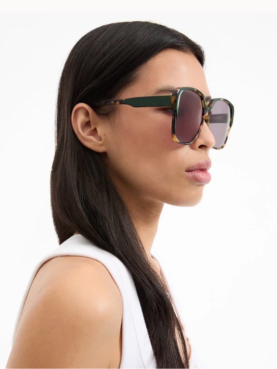 Veronica Beard Brigitte Oversized Sunglasses Green NWT